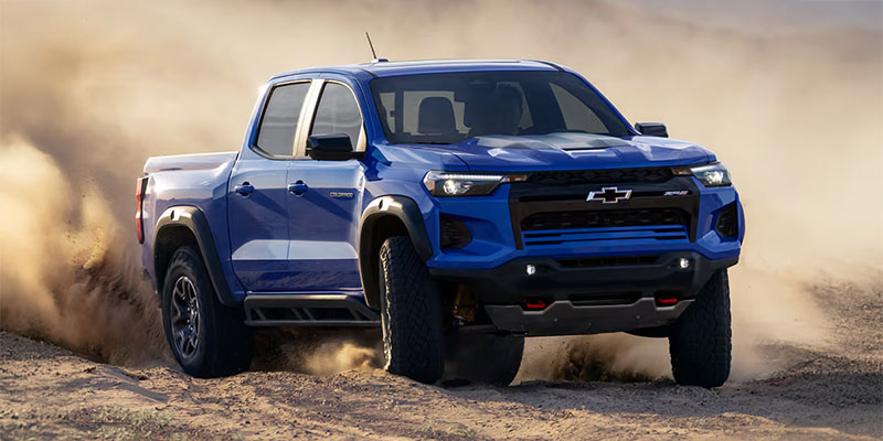 A 2025 Chevrolet Colorado with a Turbomax engine in Reef Blue Metallic