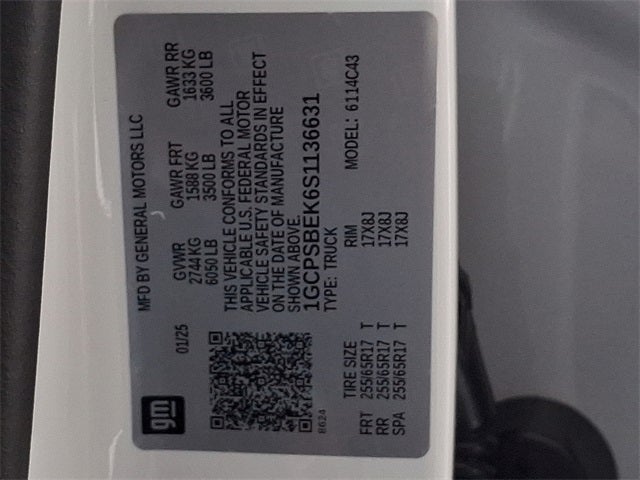 2025 Chevrolet Colorado Work Truck