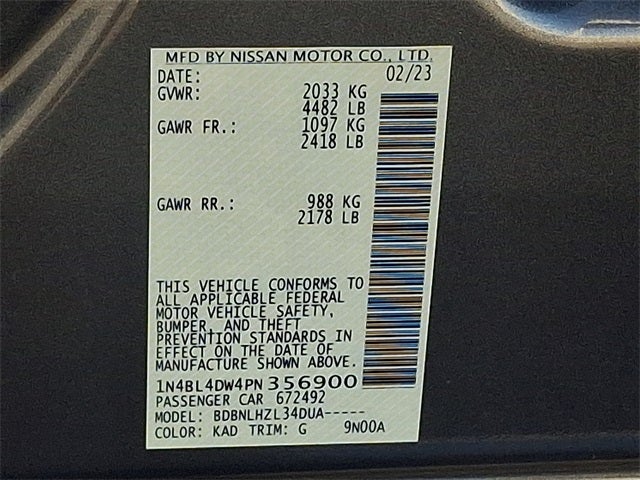 2023 Nissan Altima 2.5 SV